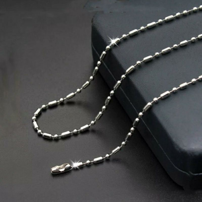 Kalung Stainles Steel Merica MCI Bambu Silver