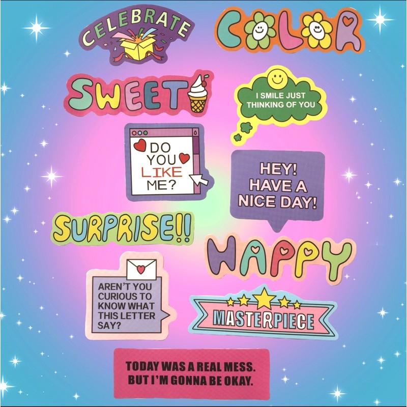 

Stiker Dekor Stiker Aesthetic murah