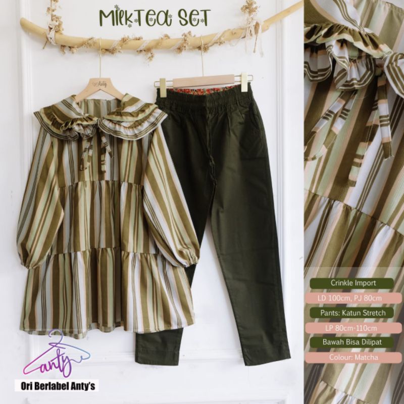 MILK TEA SET ORI BERLABEL ANTY'S