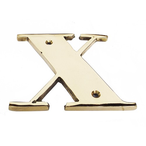 

6.5cm Klasik Huruf Papan Nama Bisnis Kuningan / Brass Small Alpha - x