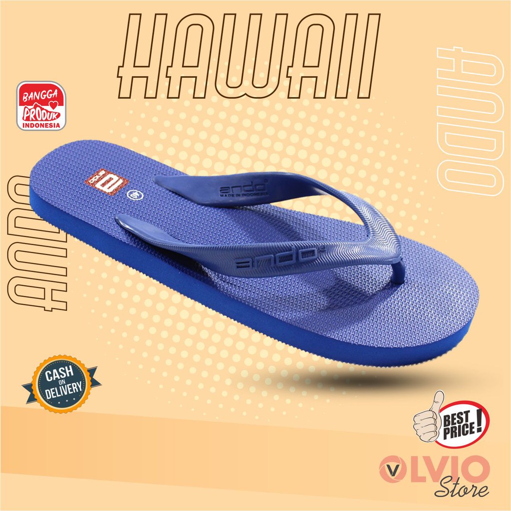 Ando HAWAII Basic - Sandal Fashion Trendy Pria Dewasa Ando Original-3
