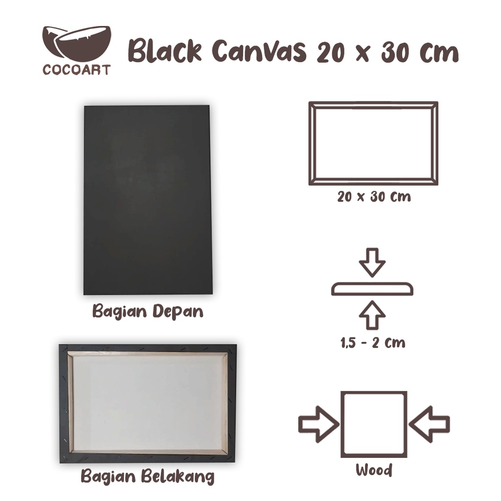 

Kanvas lukis + spanram [ Kanvas Hitam] - Cocoart.id [ 20 x 30 ]