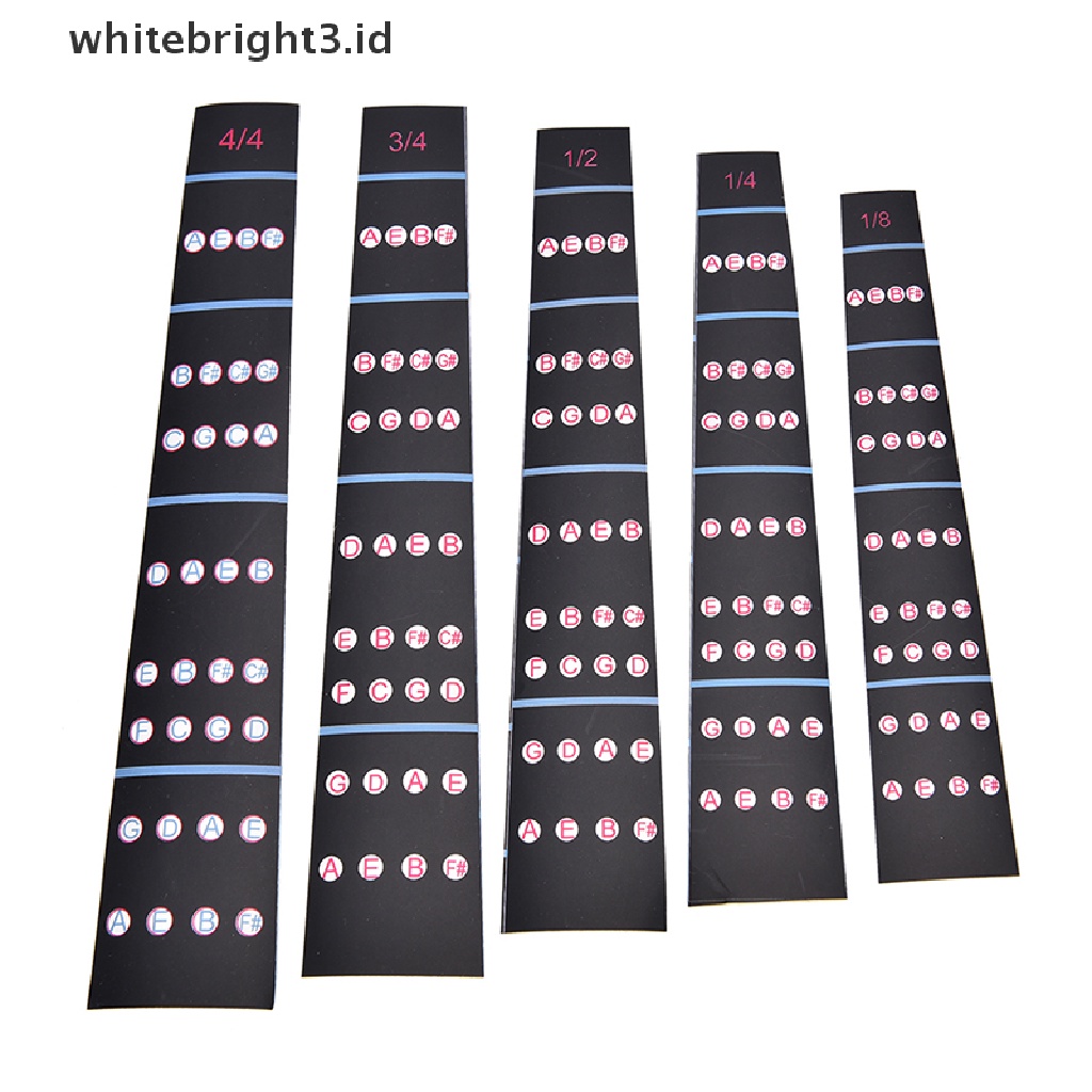 (whitebright3.id) Stiker Penanda Fretboard Biola 1 / 8-4 / 4 Untuk Pemula