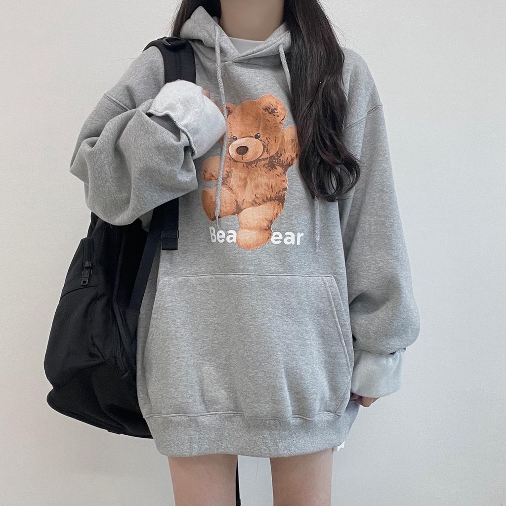 PABRIKHOODIE - HOODIE JUMPER BEAR M -XXL (SABLON)  {PRIA &amp; WANITA)