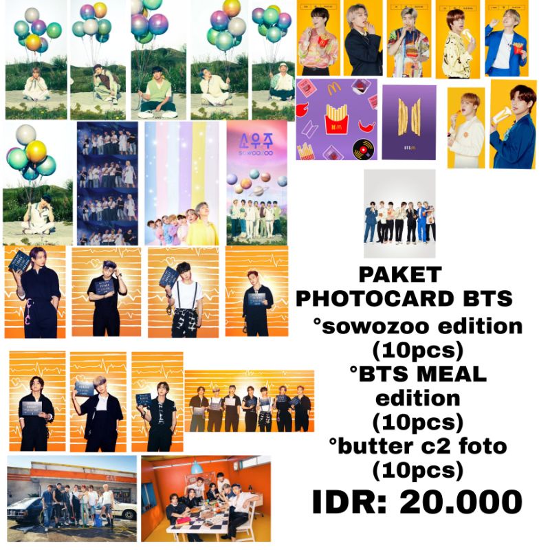 PRE ORDER PAKET PHOTOCARD BTS 30 PCS