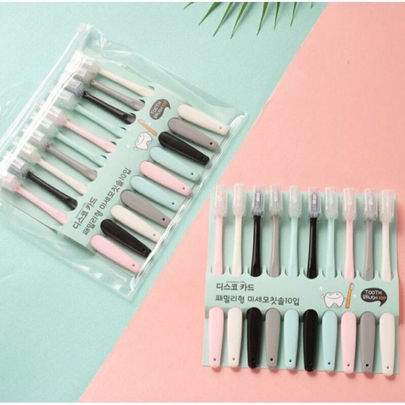 Sikat Gigi Dewasa 1 SET 10 PCS / Toothbrush Double Care Sensitive Soft