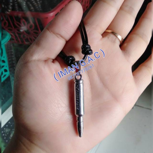 Kalung import tali korea peluru pedang celurit dll