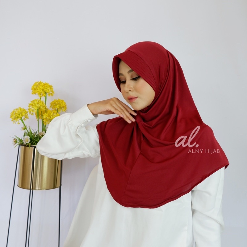 Jilbab bergo Hamidah Jersey / Hijab Jersey / jilbab sport / Hijab Instan Jersey Pinguin