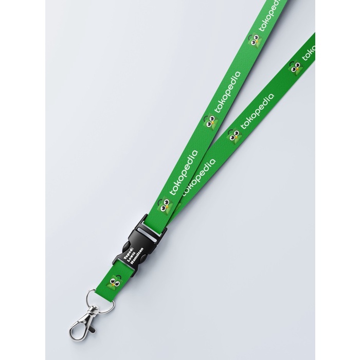 

Lanyard Logo Toped Bisa Satuan Custom Dua Sisi