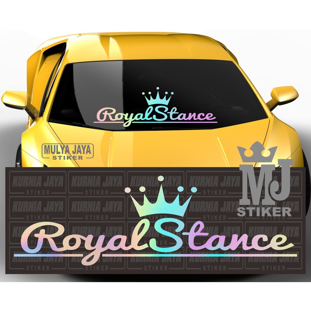 STIKER MOBIL CUTTING STIKER KACA MOBIL DEPAN DAN BELAKANG ROYAL STANCE