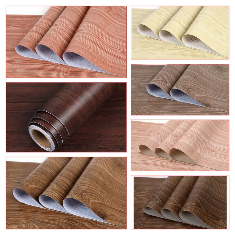 Wallpaper Stiker Kayu Coklat Tua Kream Coklat Muda Cocok Untuk Dekorasi Rumah Ruang Makan Kamar Tidu