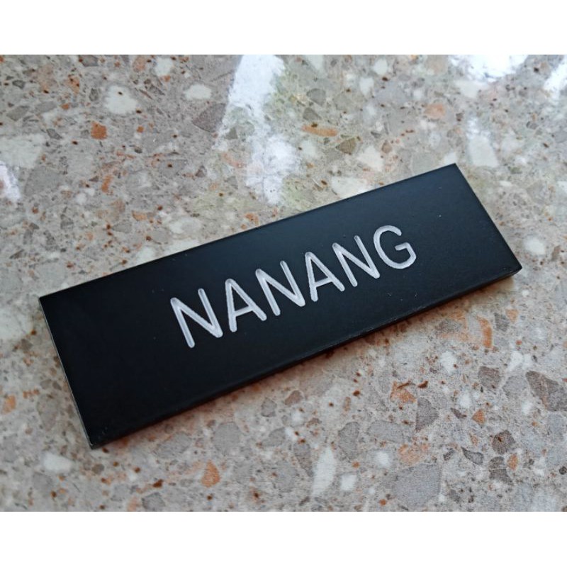 Name Tag Hitam Doff Besar #Name Tag Indonesia Berkualitas # Papan Nama Dada Indonesia