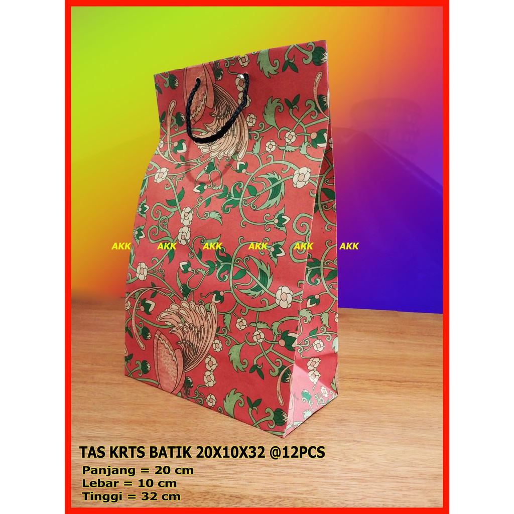 

Tas Kertas Batik 20x10x32(12 Pcs)