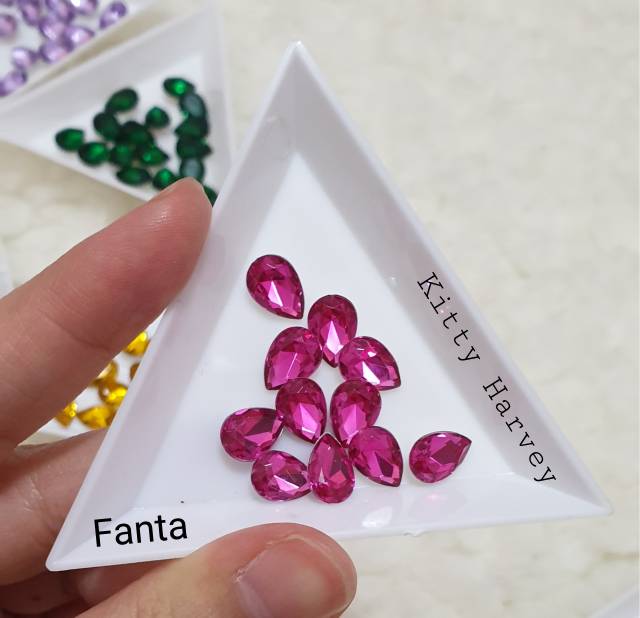 Mini Teardrop crystal | Bahan tasbih digital &amp; Nail art