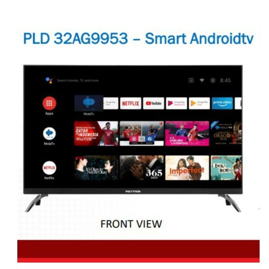 Led Smart Android TV POLYTRON 32 Inch PLD32AG9953 Digital