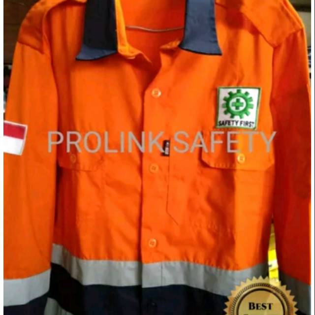 SERAGAM BAJU SAFETY ORANYE DONGKER DOBLE SCOTLIGHT