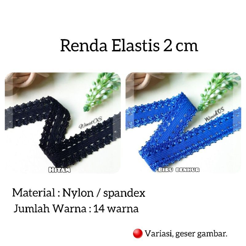 

RENDA ELASTIS WARNA 2 CM