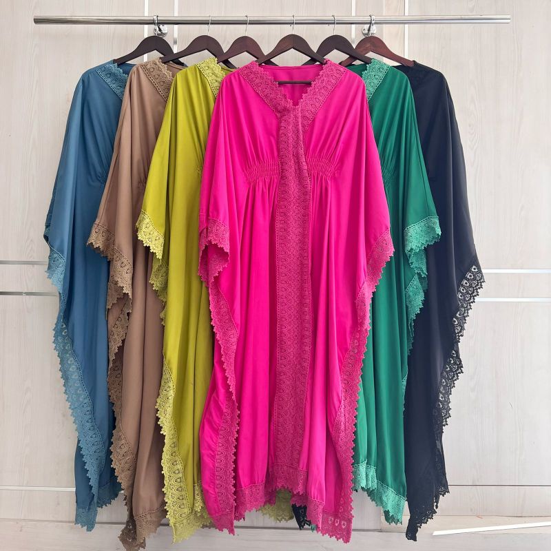 Kaftan katun renda import