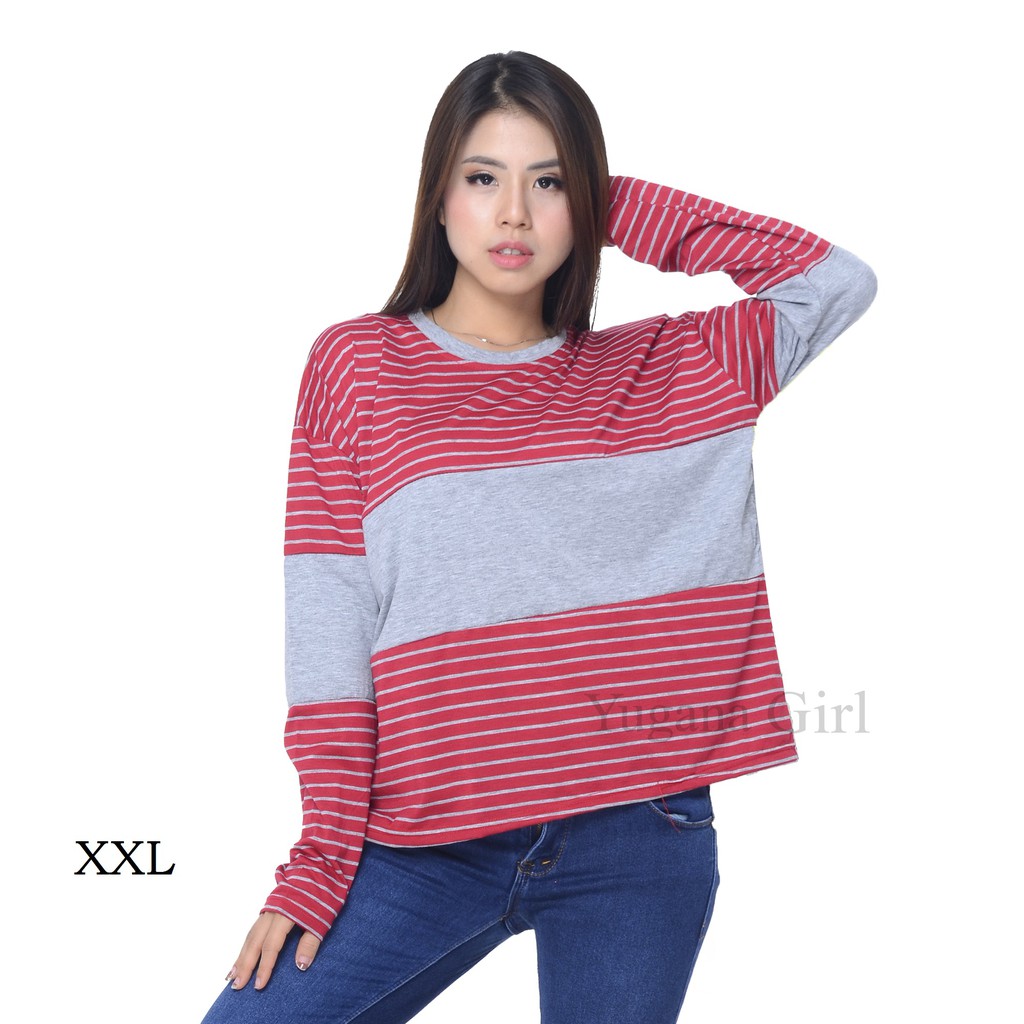 Belle Fashion Jumbo XXL Kaos Lengan Panjang Murah Wanita Belle Fashion Jumbo XXL Kaos Lengan Panjang Murah Wanita