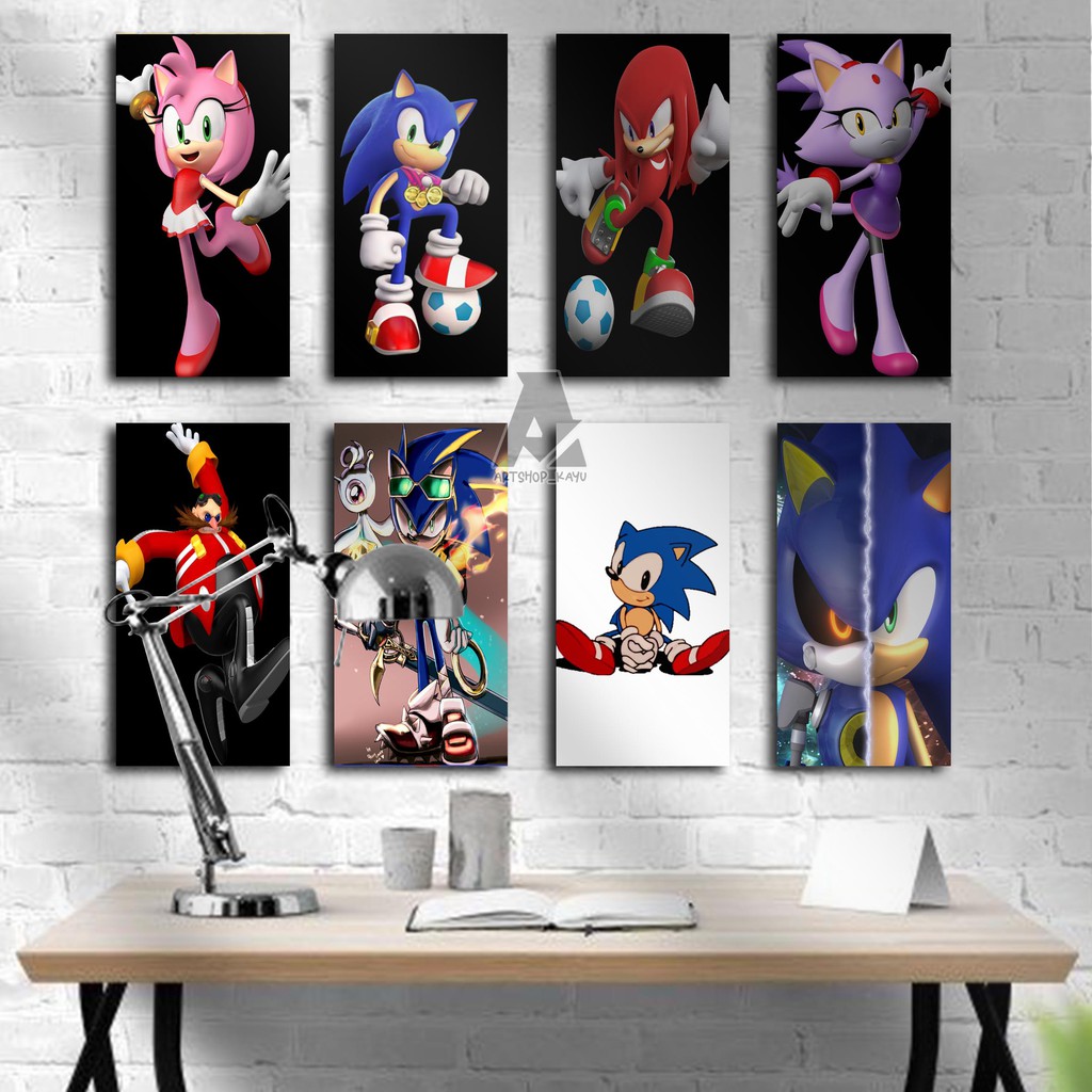 SONIC Hiasan dinding Hiasan Kamar Poster Kayu Pajangan Rumah/ dekorasi dinding / Walldecor