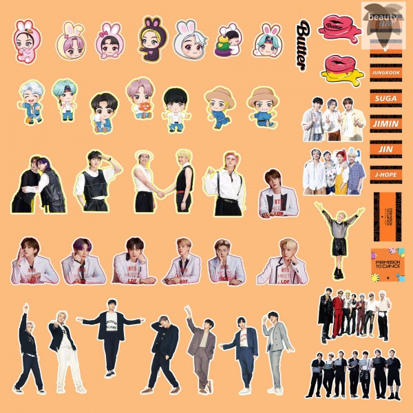 85 Lembar Stiker Kpop BTS Bangtan Boys Permision to Dance Album Untuk Koleksi Fans