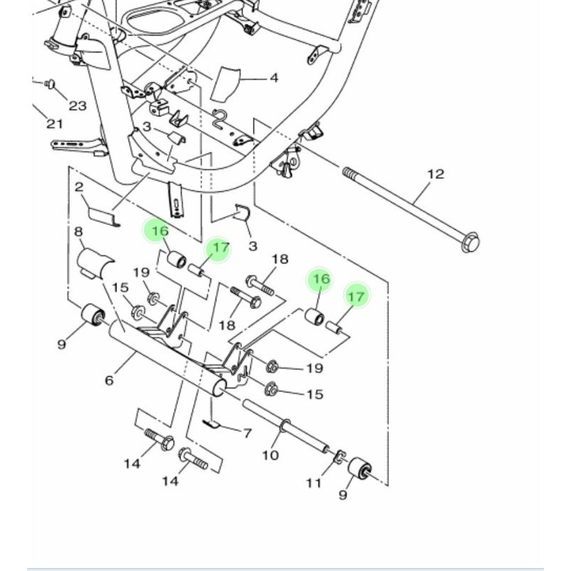 KARET BOSH BOS COLLAR MOUNTING FORK BELAKANG NMAX N MAX AEROX 155 NEW CONNECTED LEXI ORIGINAL YGP 44D-F7114-00 90387-08821