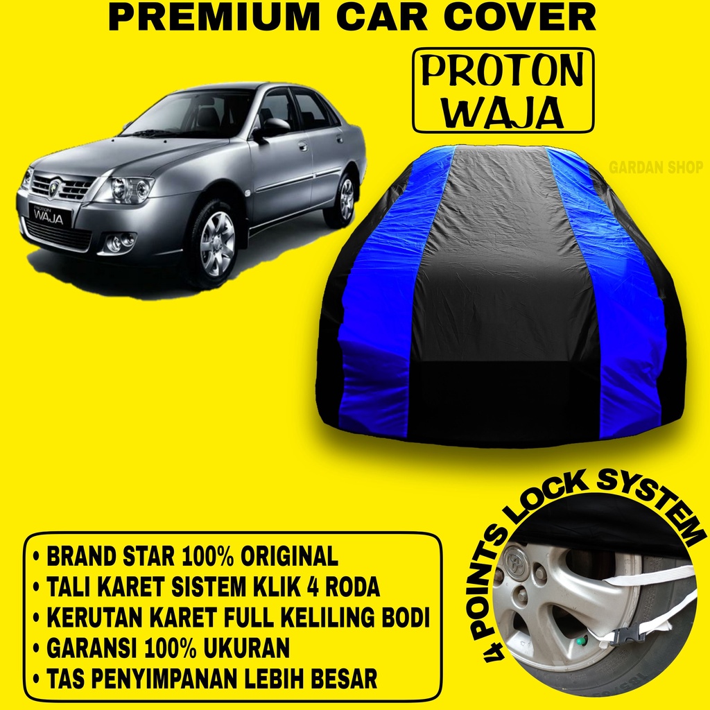 Body Cover PROTON WAJA Sarung BIRU Penutup Pelindung Bodi Mobil Waja PREMIUM Blue Cover