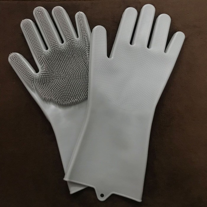 Silicone Dishwashing Gloves Magic glove Sarung tangan cuci piring Serbaguna silikon-G255- Gwengrosir09-