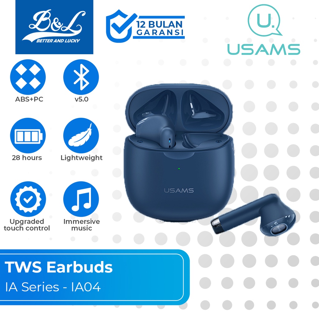 USAMS Earphone Bluetooth TWS Earbuds IA Series IA04