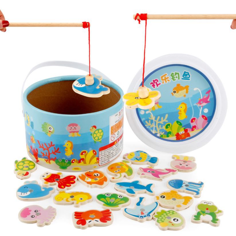 TweedyToys - Mainan Pancing Ikan Kayu Dus Premium