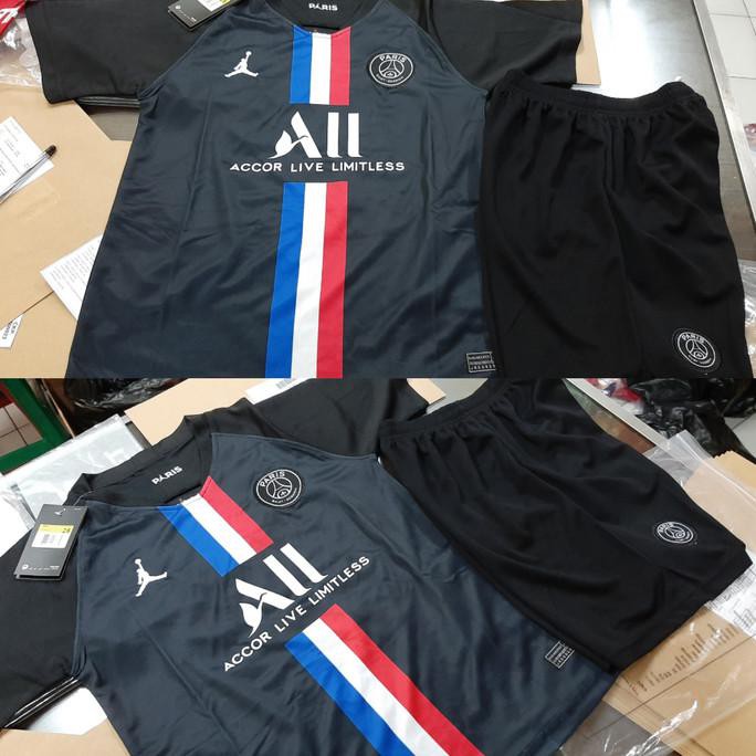 Hot Produk Jersey Baju Bola Psg 4Th Jordan Kids 2019/2020 + Nameset Grade Ori Tbk