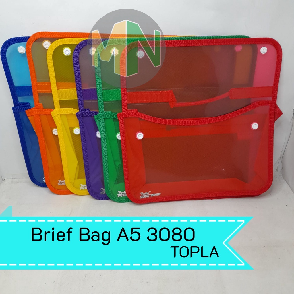 

Map Plastik Zipper Bag Kancing Dua Brief Bag Folio Topla 3080 Mini