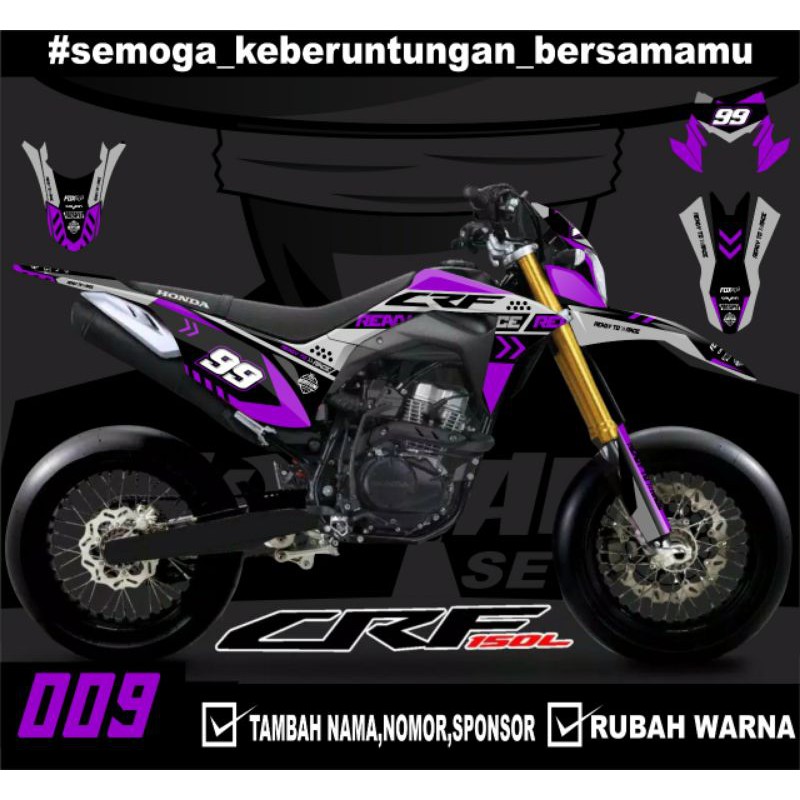 Sticker setiker stiker decal CRF 150 L- (009) minimalis Fullbody-Dekal stiker CRF 150 L Trail