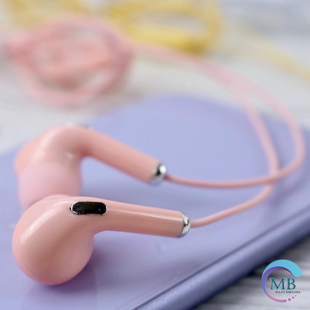 BM024 HEADSET HANDSFREE Hf earphone U28 MACARON MATE COLOR HIFI EXTRA BASS MB485