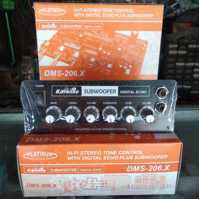 TONE CONTROL KIT SPEAKER AKTIF HIFI STEREO + 2 MIC DMS-206.X