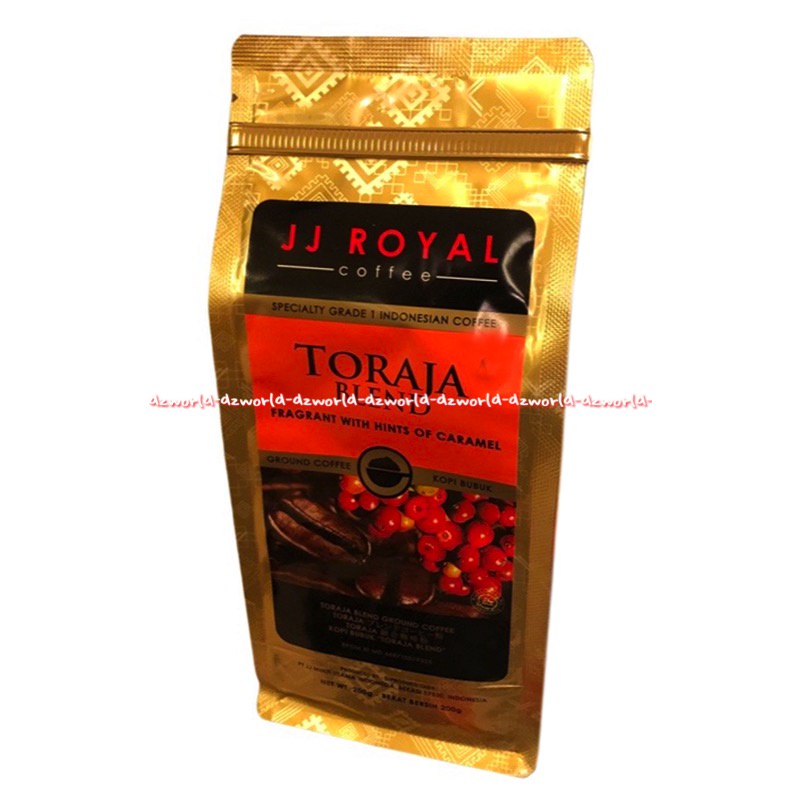 JJ Royal Toraja Arabica 200gr Ground Coffe Kopi Bubuk Jeje JjRoyal Torajja Sulawesi Arabika