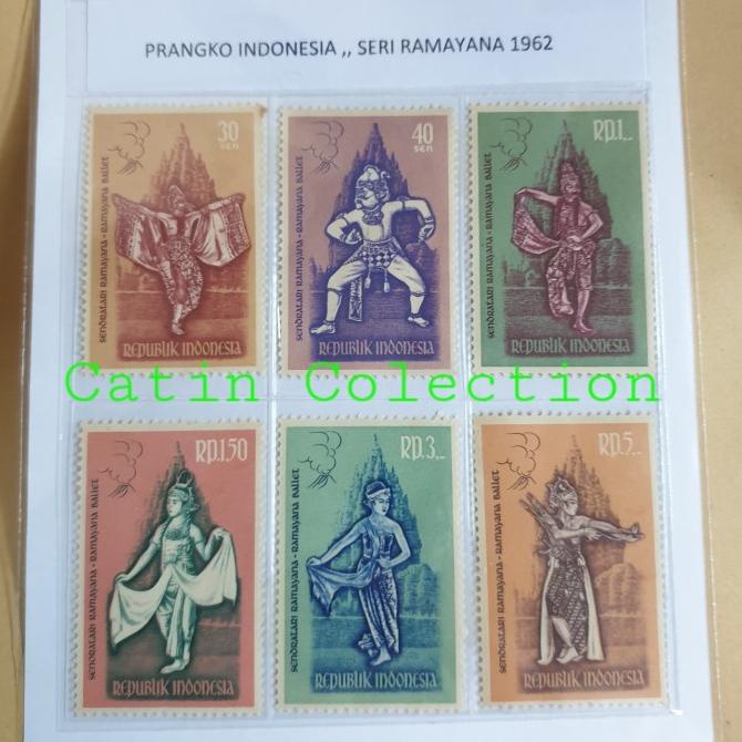 

Cuci Gudang Awal Tahun Perangko Indonesia Seri Ramayana tahun 1962 kondisi Baru isi 6pcs Cuci Gudang Awal Tahun