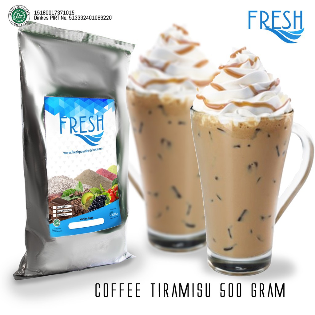 

BUBUK MINUMAN KOPI RASA TIRAMIZU FRESH POWDER DRINK 500 GRAM
