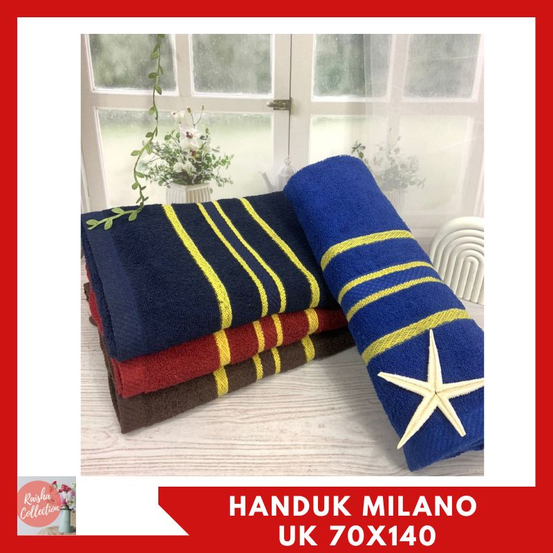 RC Handuk Mandi Dewasa Milano Patriot Jumbo Ukuran 70x135 cm Bahan Katun