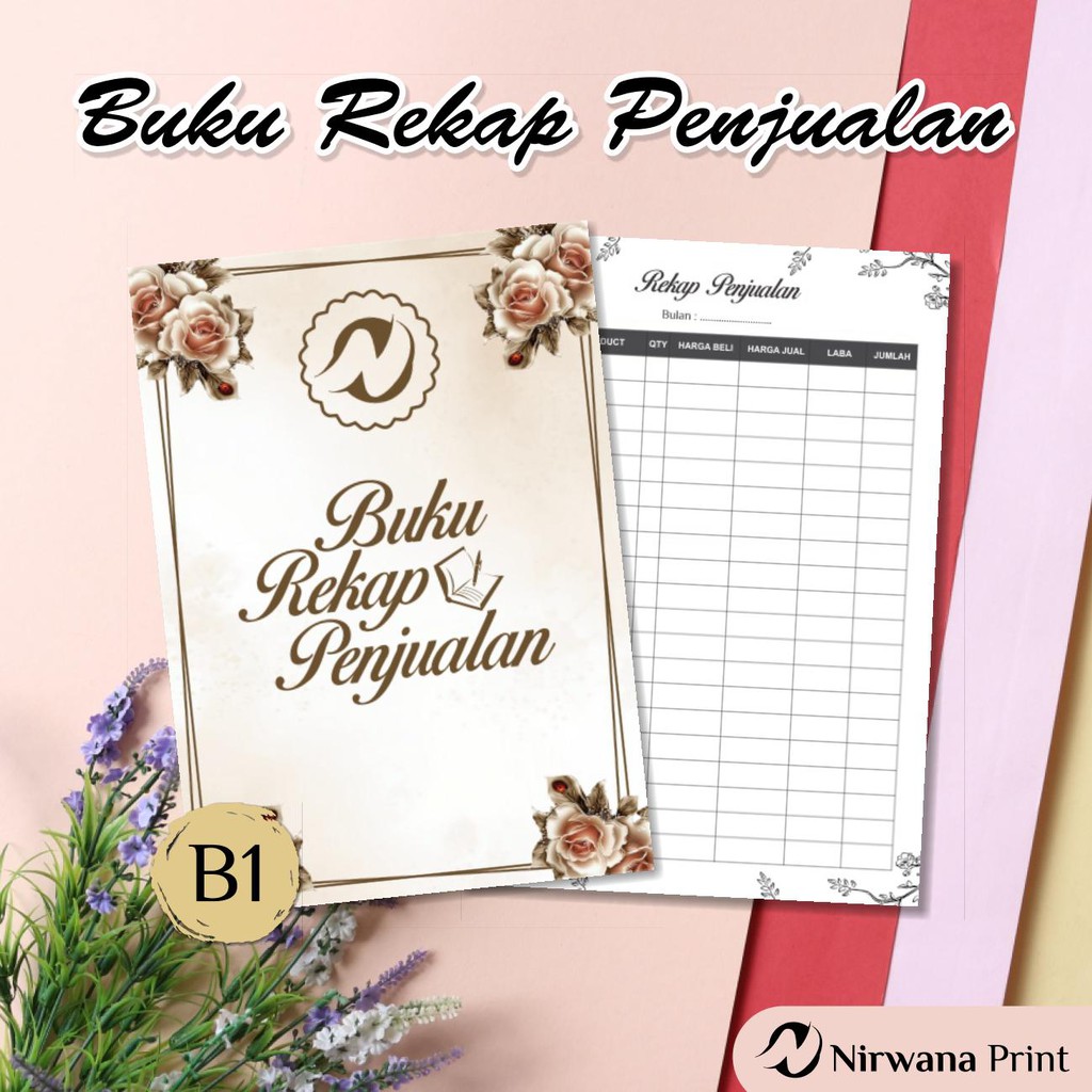 BUKU REKAP PENJUALAN OLSHOP | BUKU LIST ORDER CUSTOM NAMA DAN LOGO OLSHOP