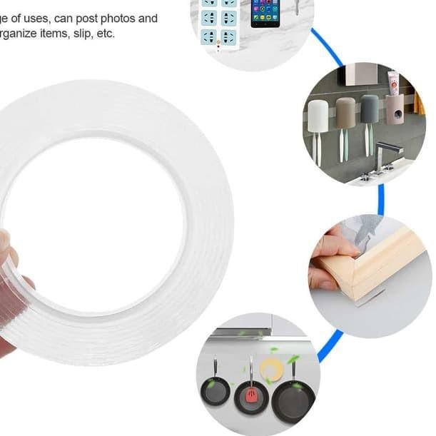 

TERLARiS!!> Double Tape Nano Gel Bening Tahan Air 3M x 30mm Super Kuat Bisa Cuci