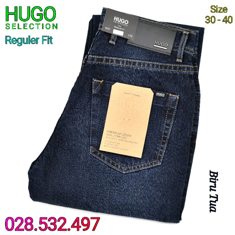 Jual Celana Jeans Pria Hugo Selection 028.532.497 Reguler Fit  Indonesia|Shopee Indonesia