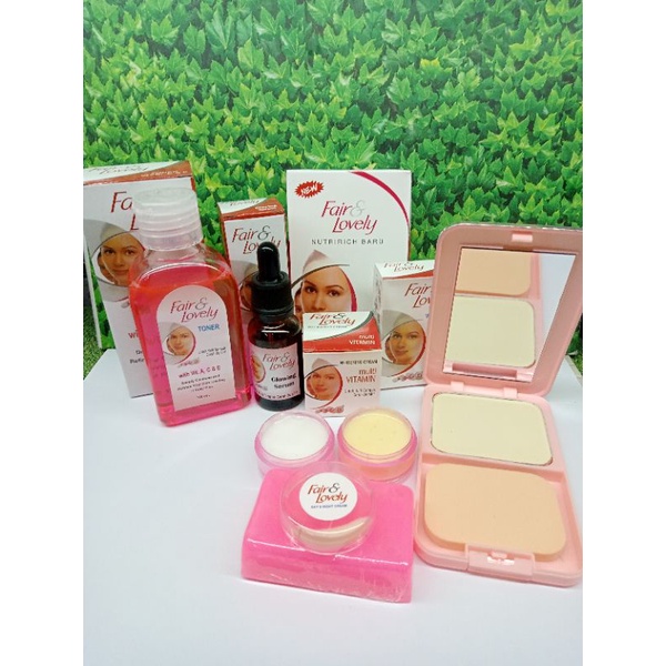 Paket Cream Fair &amp; Lovely 5in1 Original ( Cream + Toner + Serum + Sabun + Bedak ) fair lovely