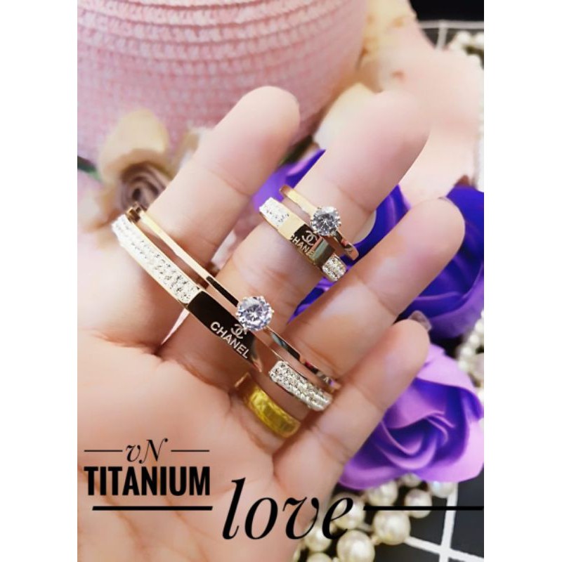 set gelang chanel titanium