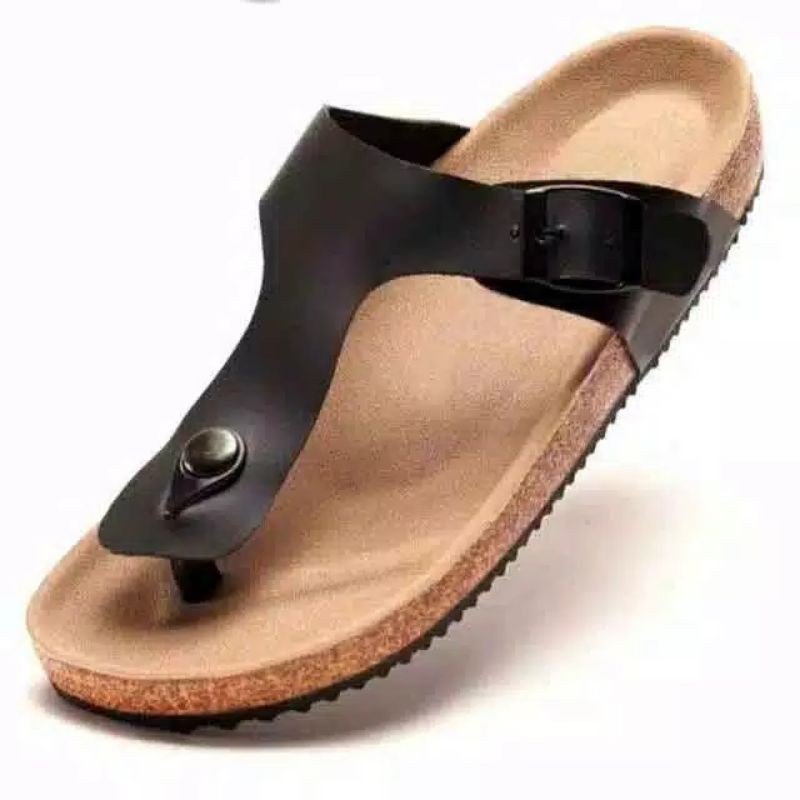 Ukuran 39-44 Sandal Pria Korea Fashion Ulzzang Sandal Hitam Roma Musim Panas