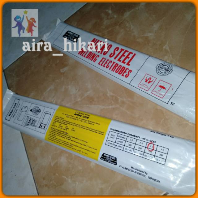Kawat las NSN 308  3,2 mm. Eceran