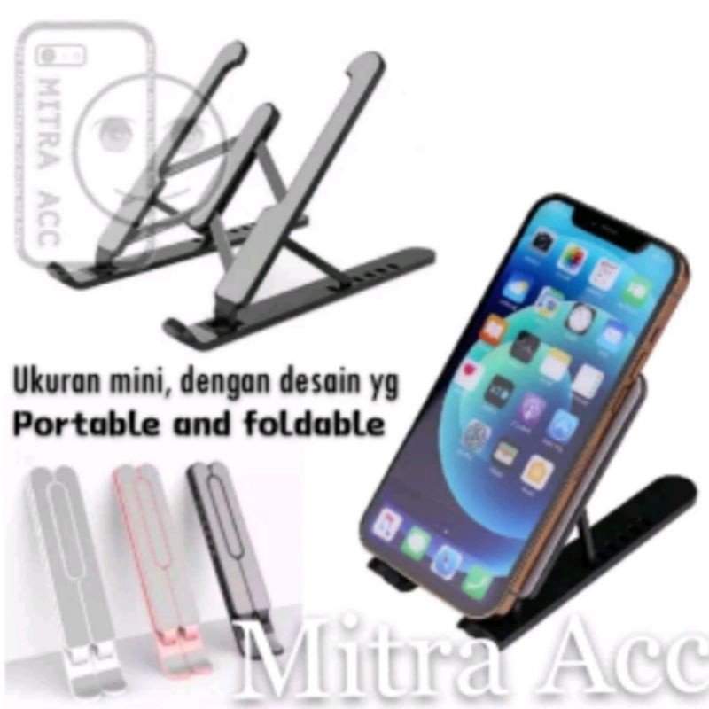 Dudukan Handphone Triangle Support Stand Holder Lipat HP Portable