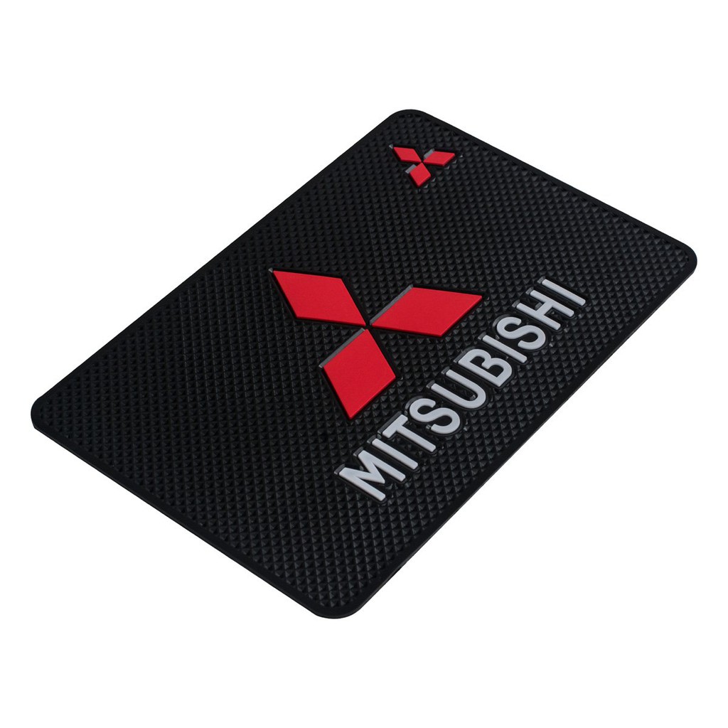 Non-slip Mat Dashboard Mobil Sticky Mat untuk Mitsubishi logo Triton Outlander Mirage ASX Lancer EVO PAJERO GRANDIS GALANT Xpander