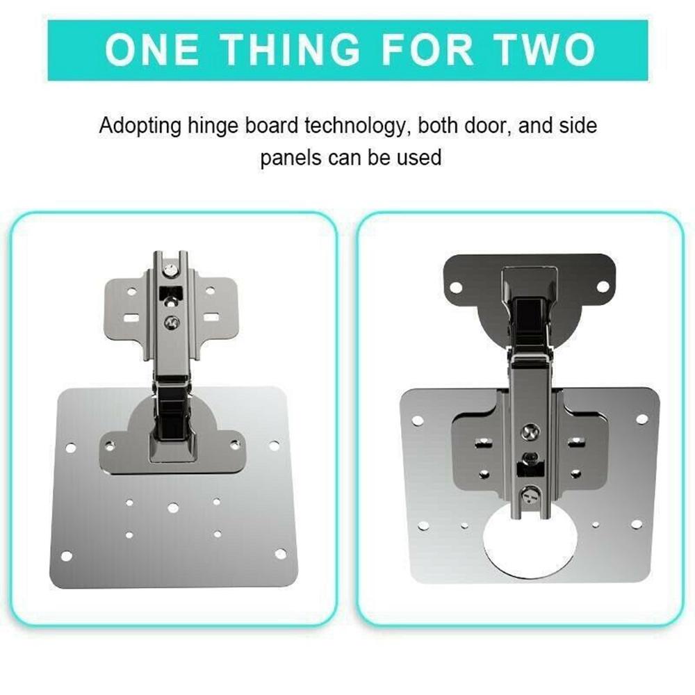 【 ELEGANT 】 Hinge Repair Plate Stainless Steel 1/3pcs for Cabinet Door Rust Resistant Fixed Furniture Hardware