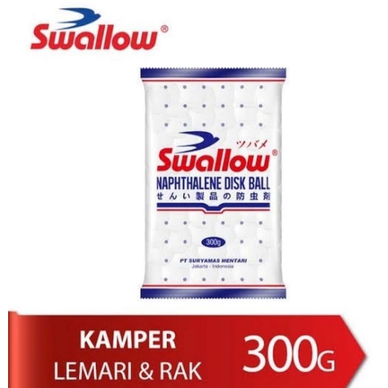 SWALLOW Kamper Napthalene Bola Putih White 300 gram